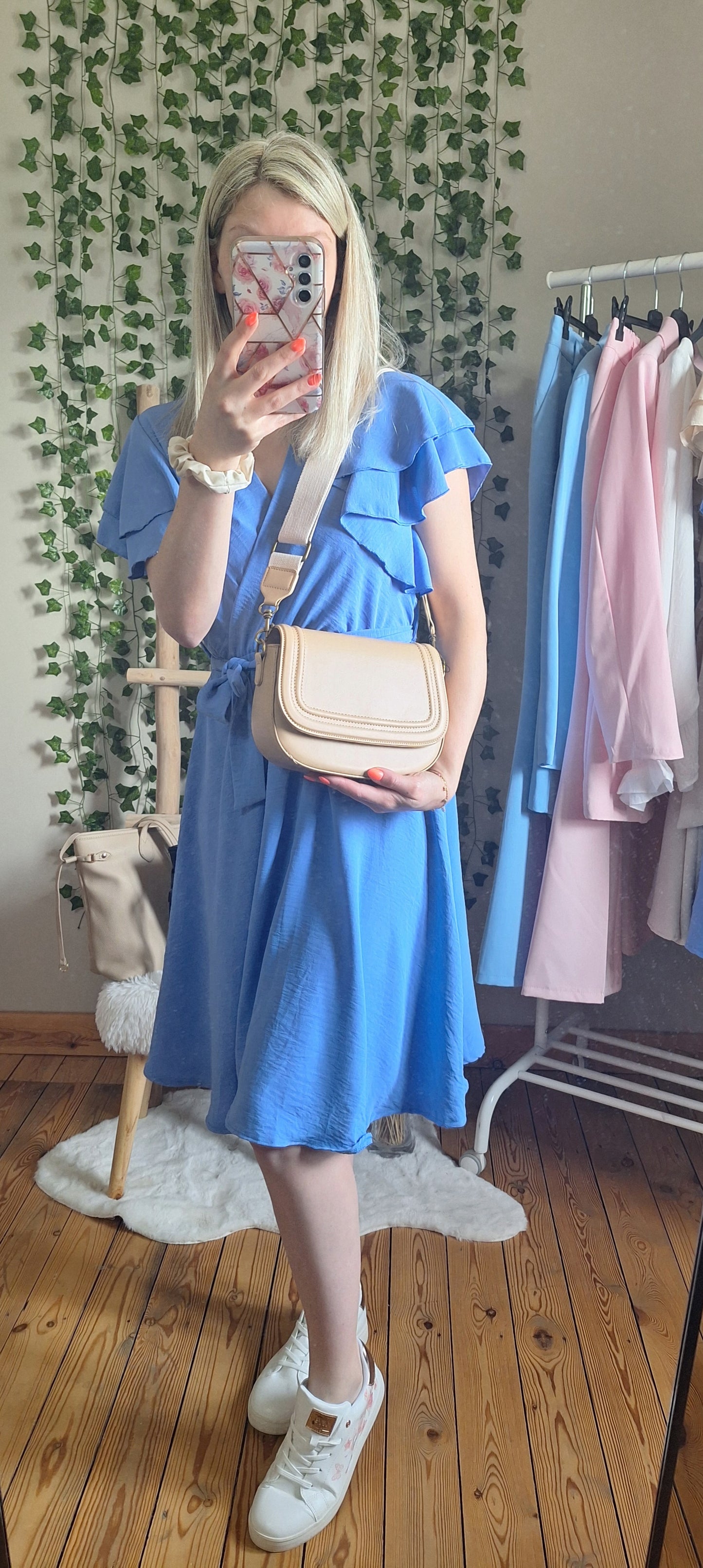 Mia Ruffle Dress | Blauw