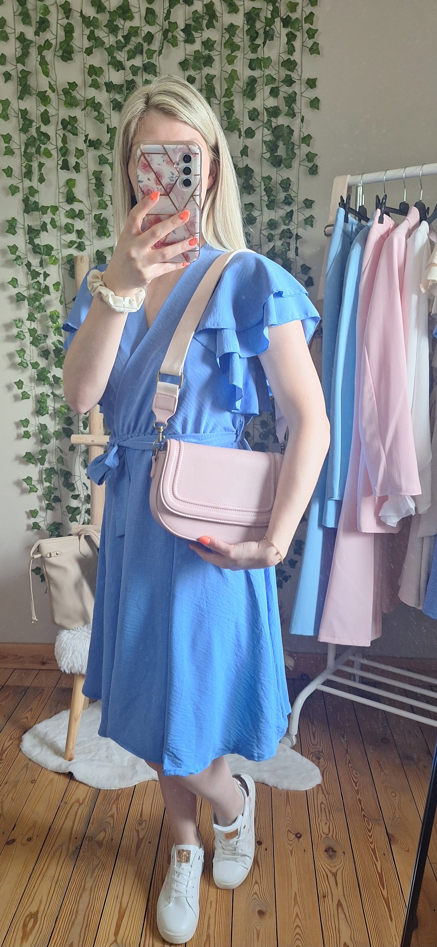 Mia Ruffle Dress | Blauw