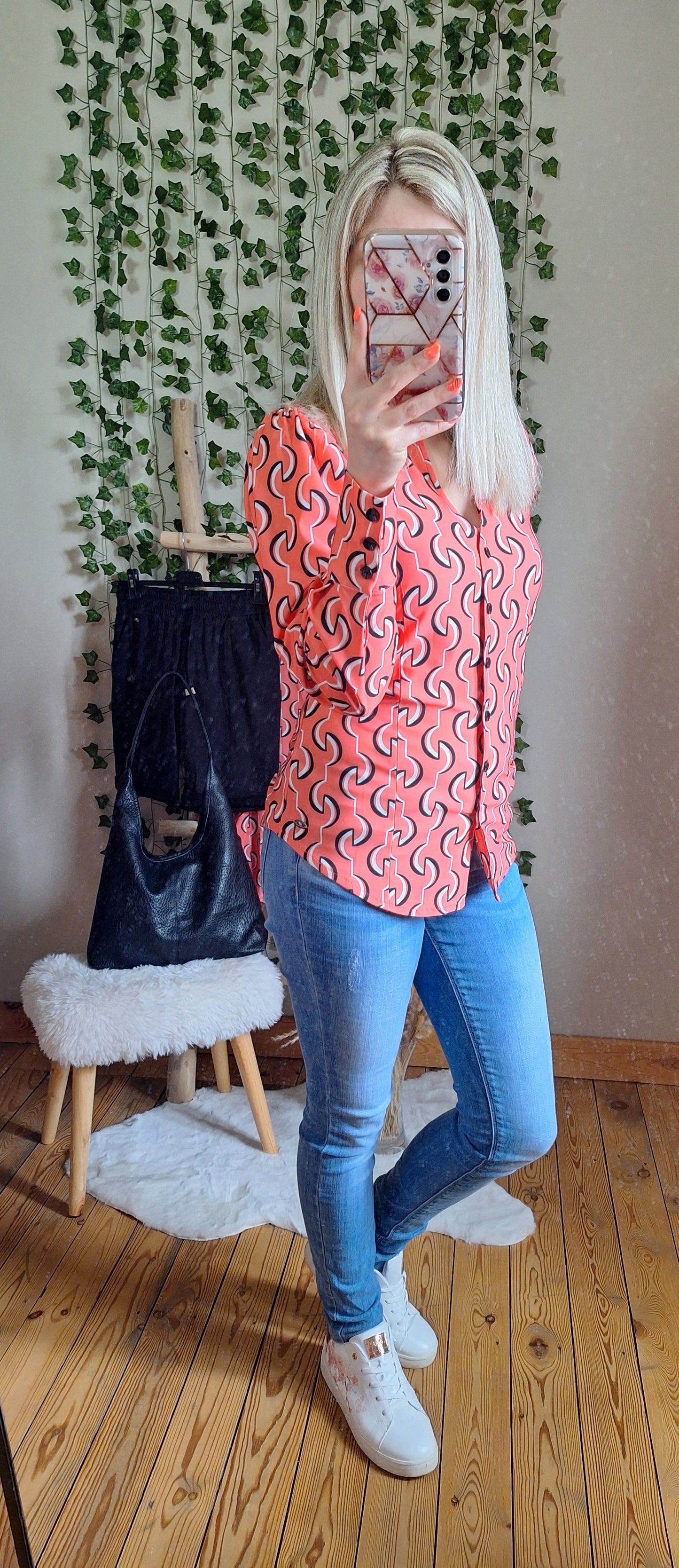Lola Blouse Print | Oranje