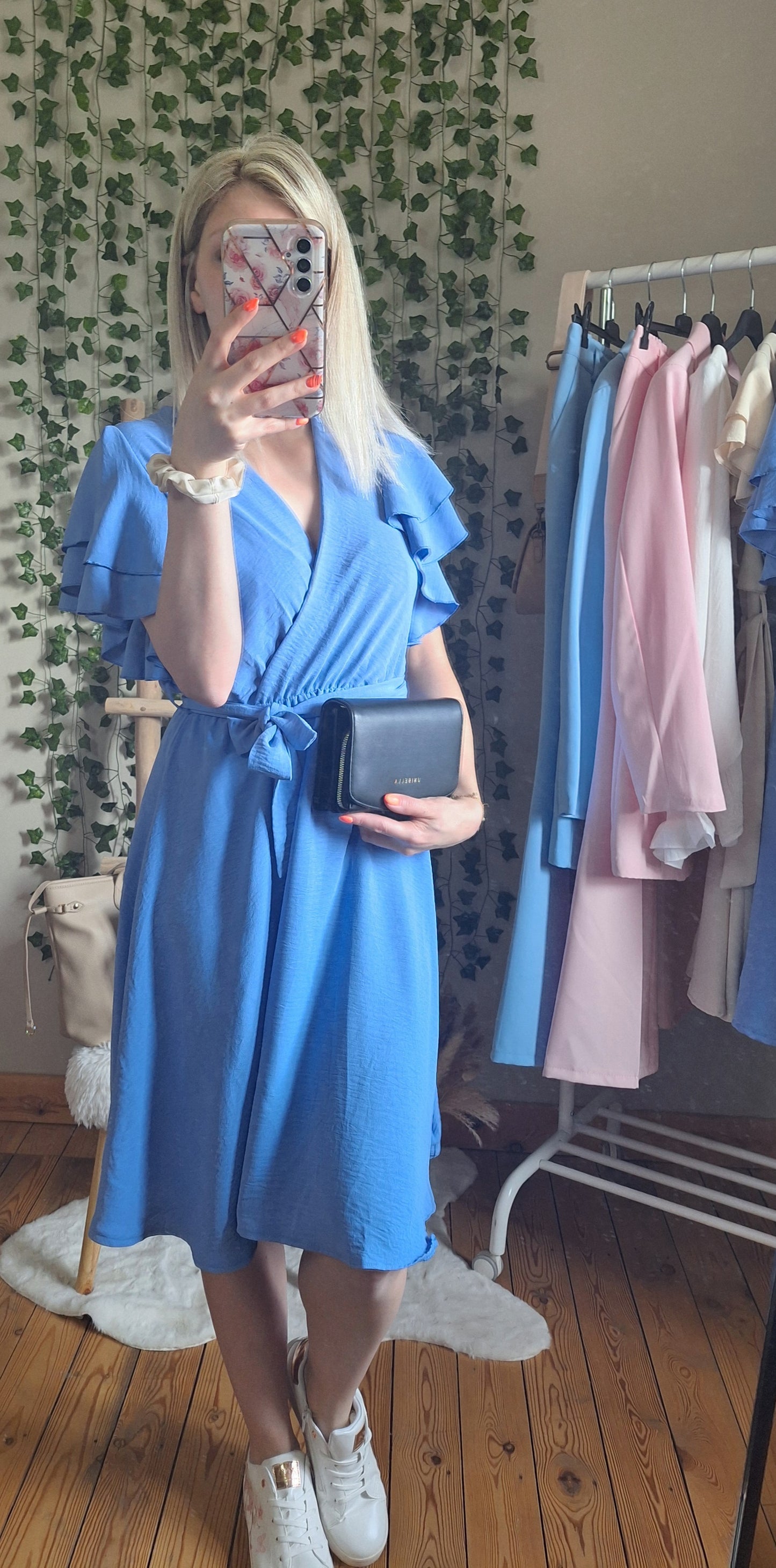 Mia Ruffle Dress | Blauw
