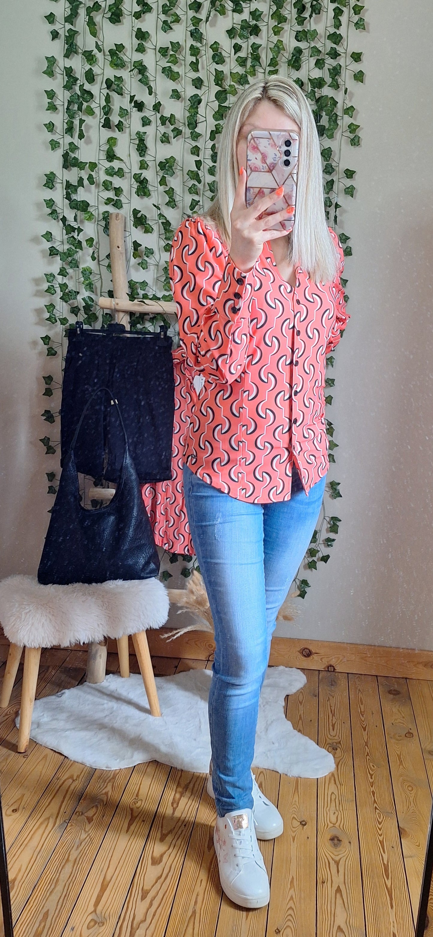 Lola Blouse Print | Oranje