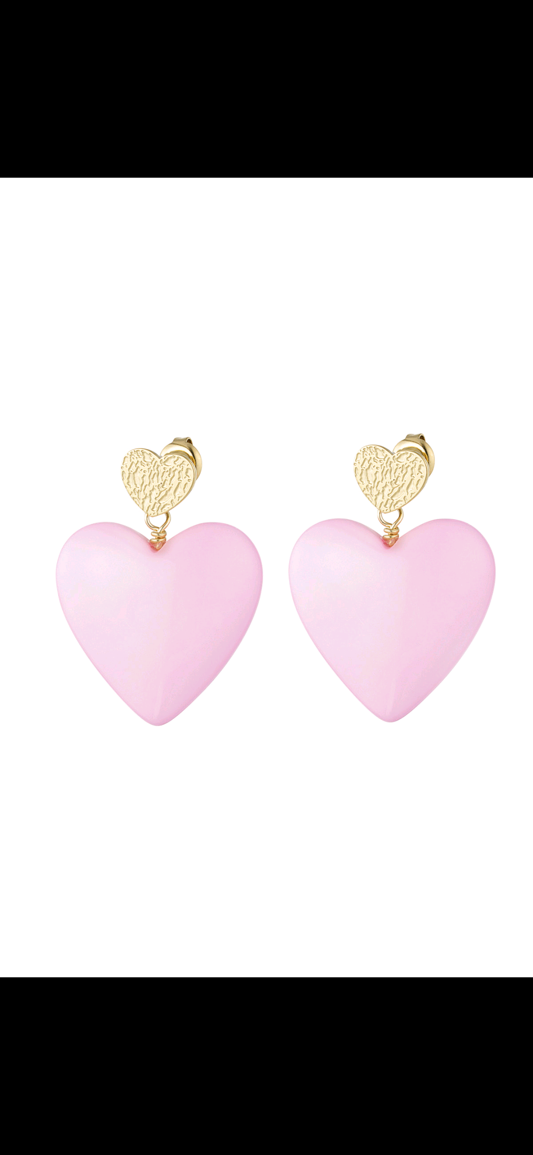 Boucles d’oreilles coeur | Rose clair