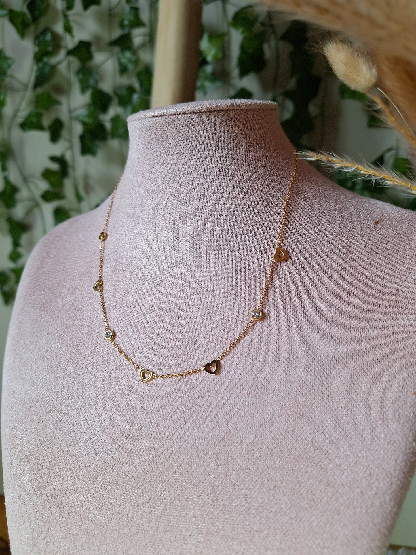 Hart Diamant Ketting | Goud