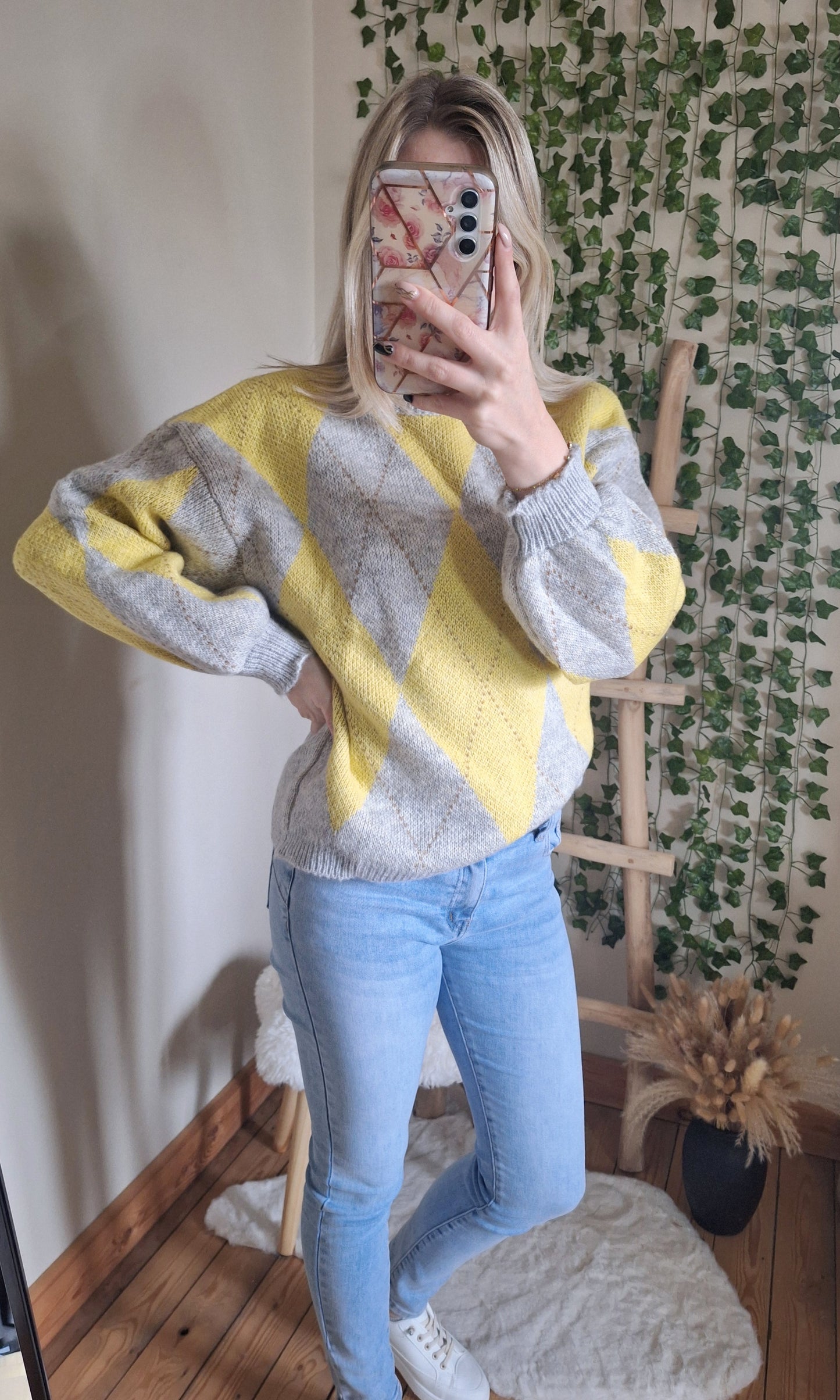 Laine Trui | Geel-Grijs