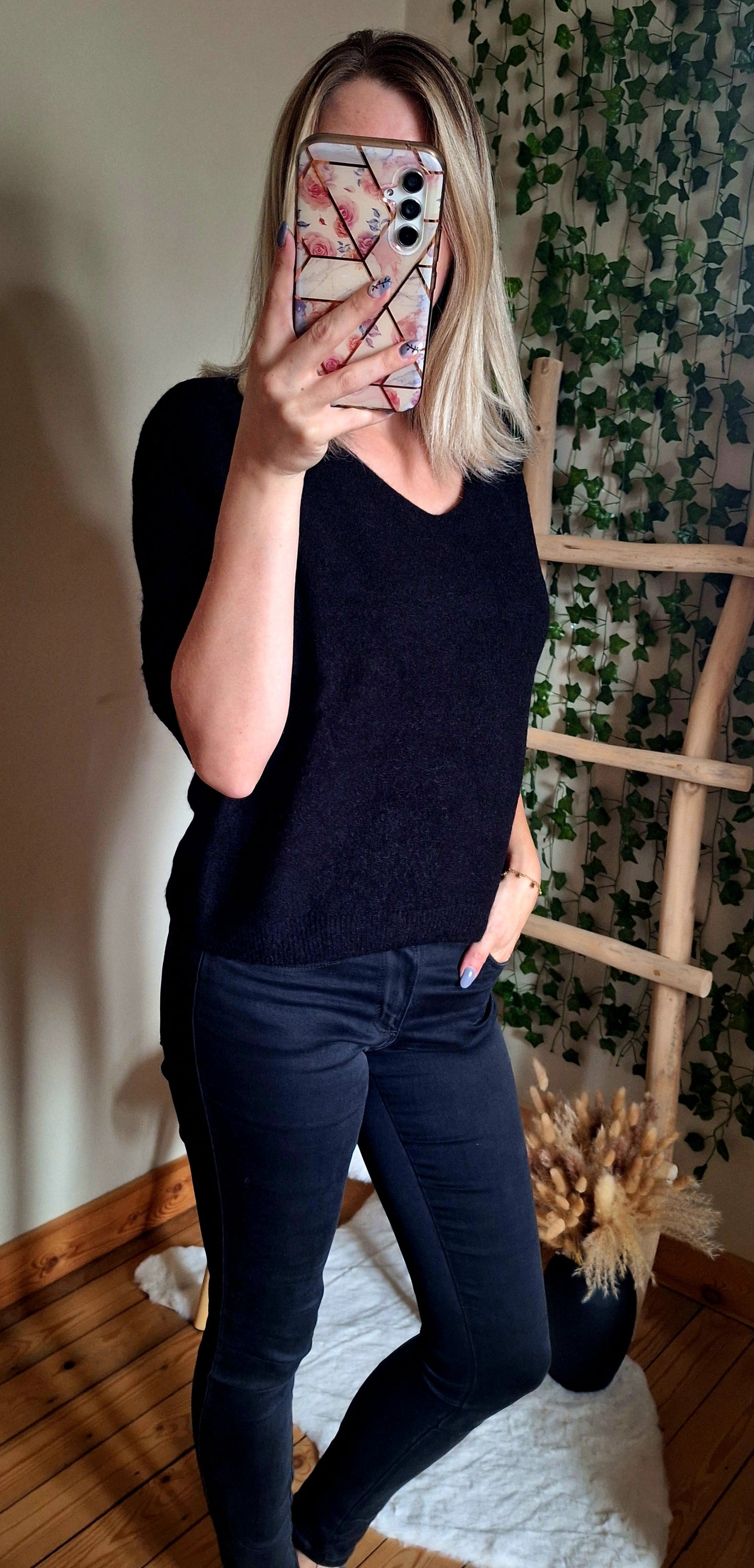 Billy Sweater V-Hals | Zwart