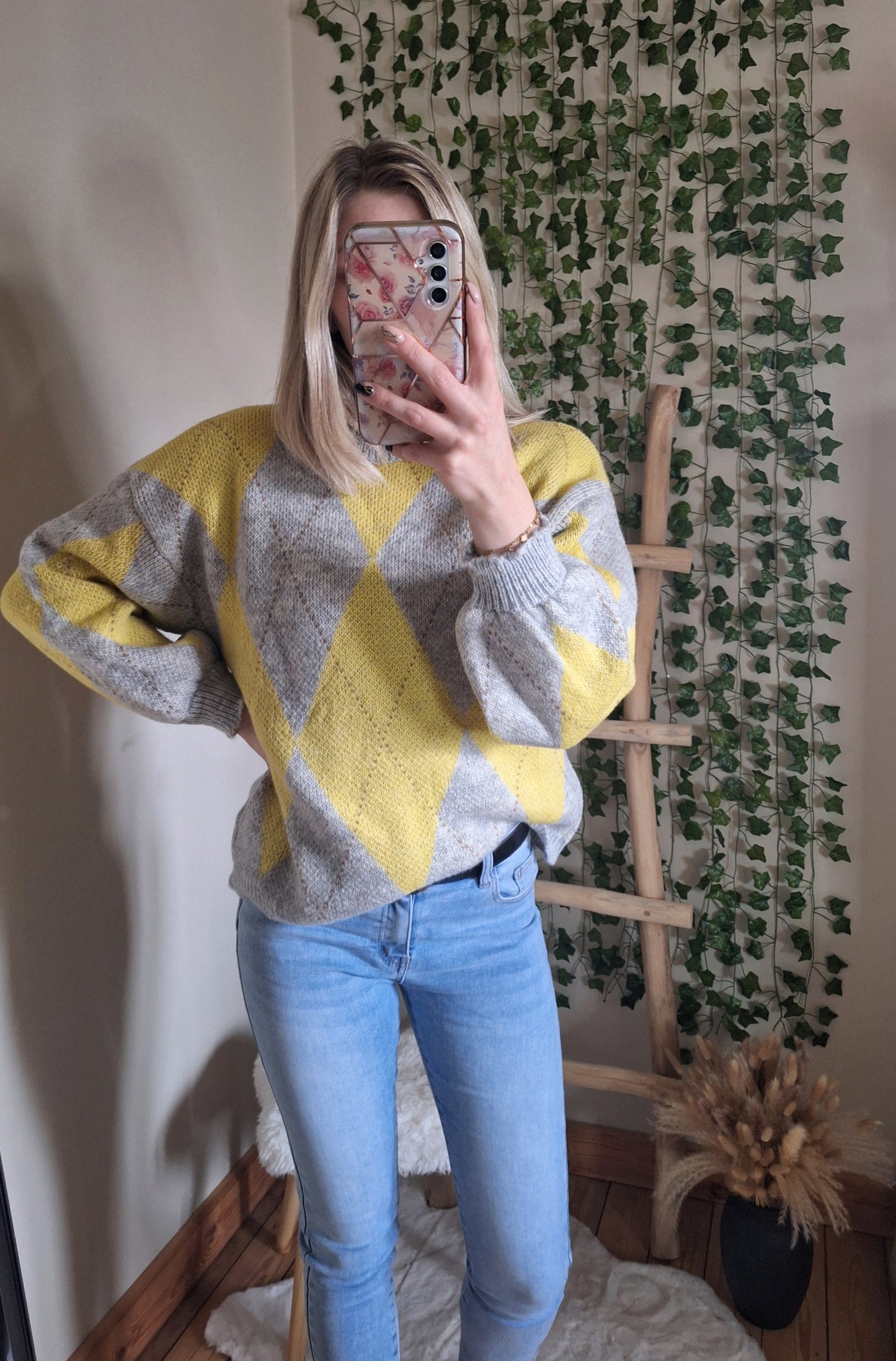 Laine Trui | Geel-Grijs