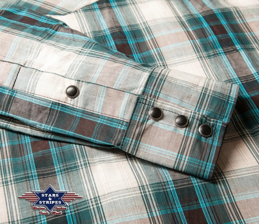 Western Hemd Jeff Blue