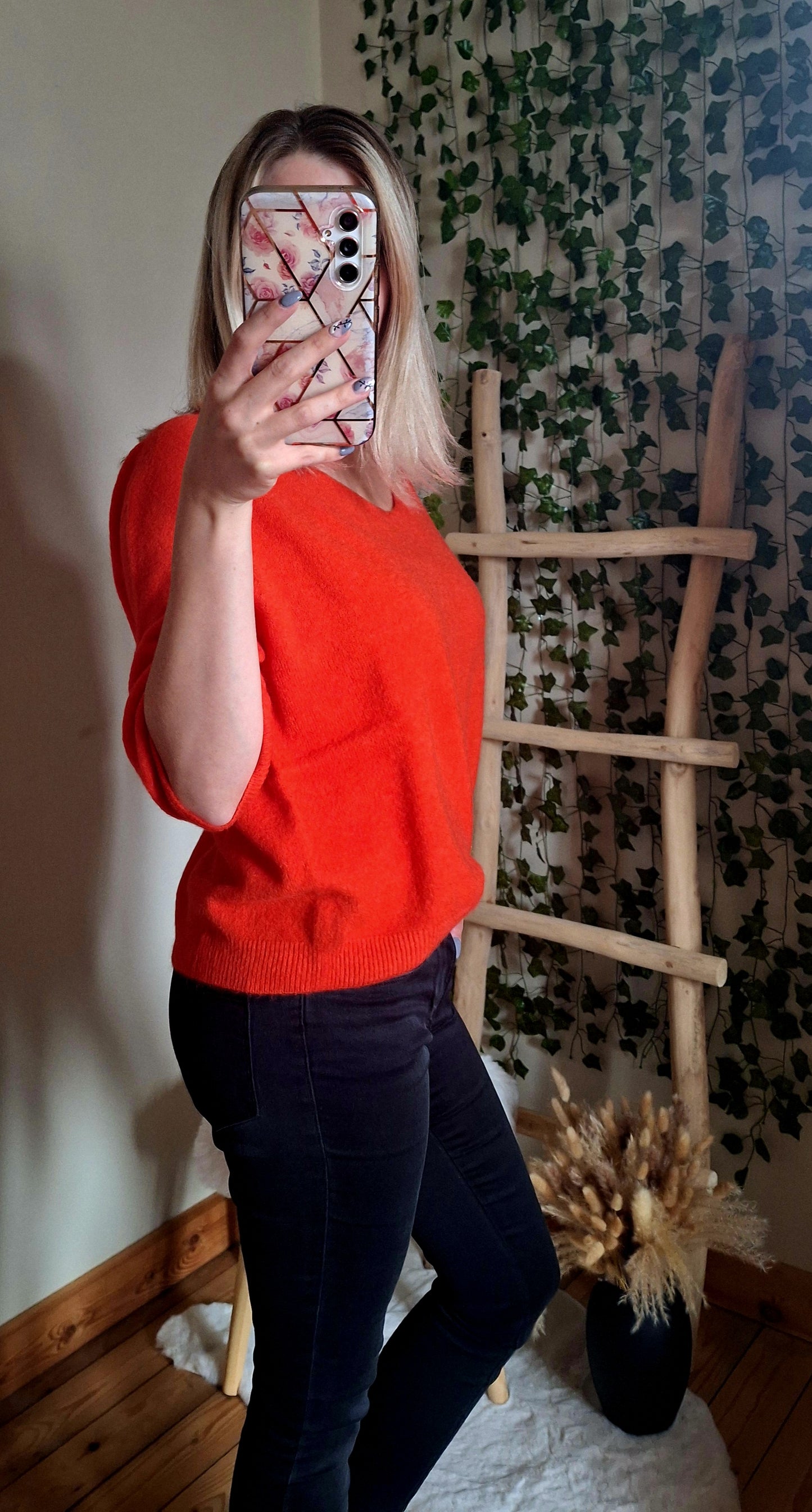 Billy Sweater V-Hals | Oranje