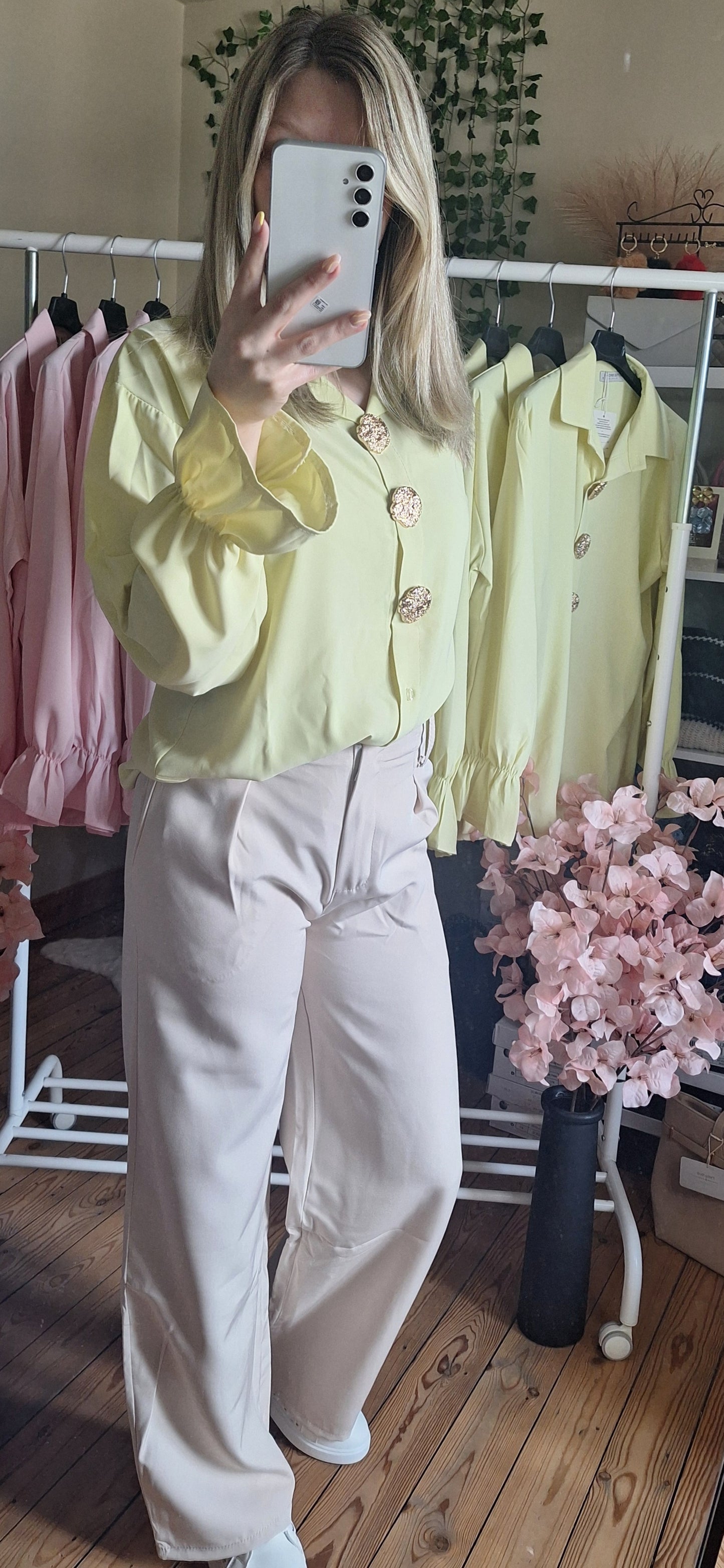 Wide Leg Pants | Beige