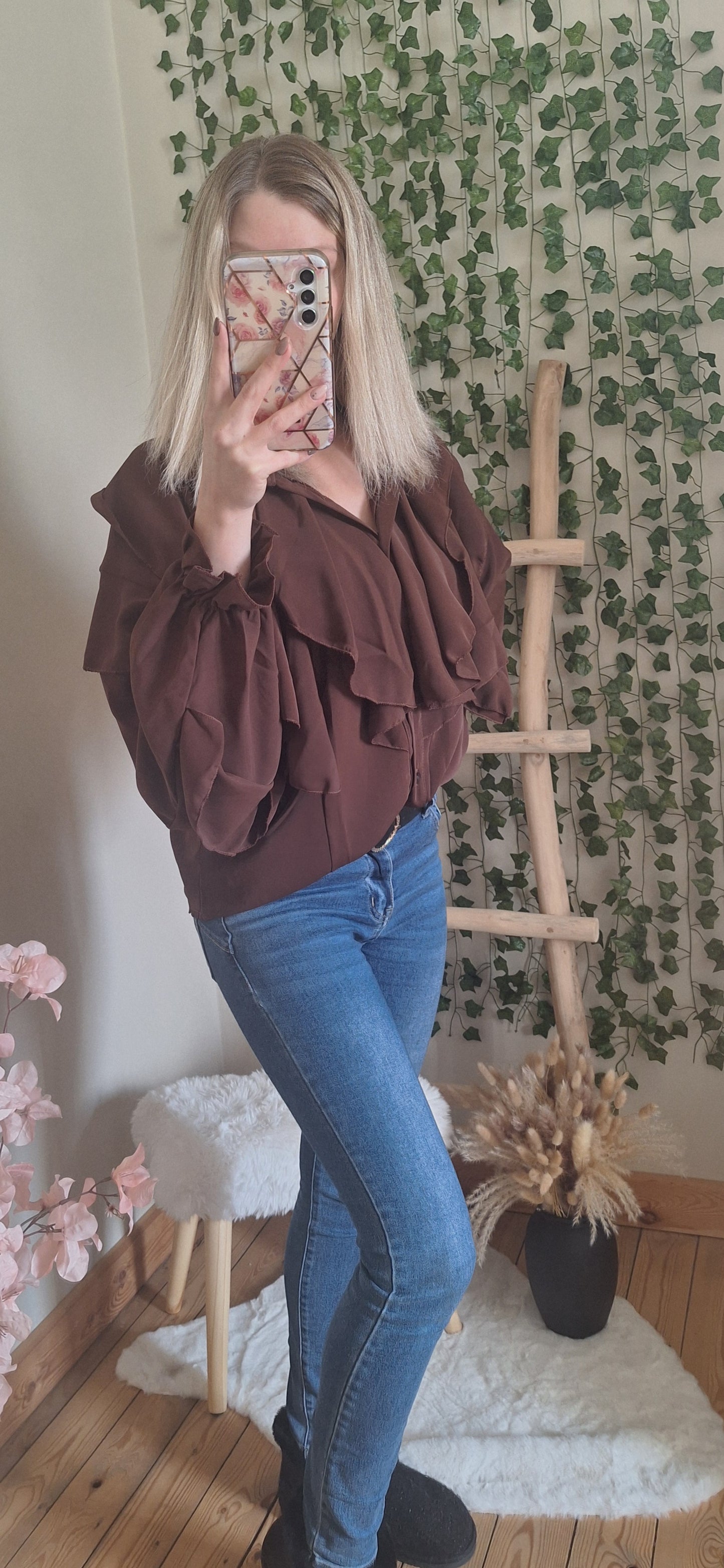 Chiara Ruffle Blouse | Chocolat