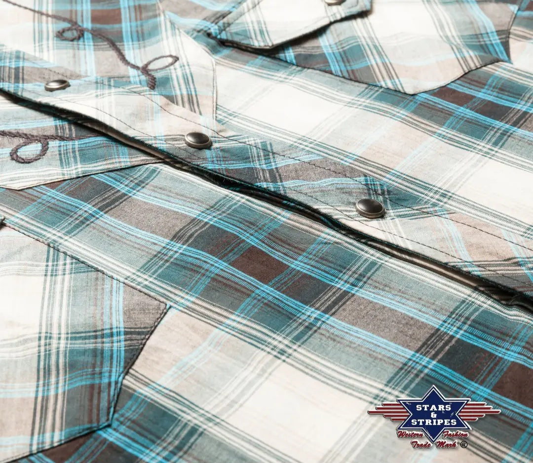 Western Hemd Jeff Blue