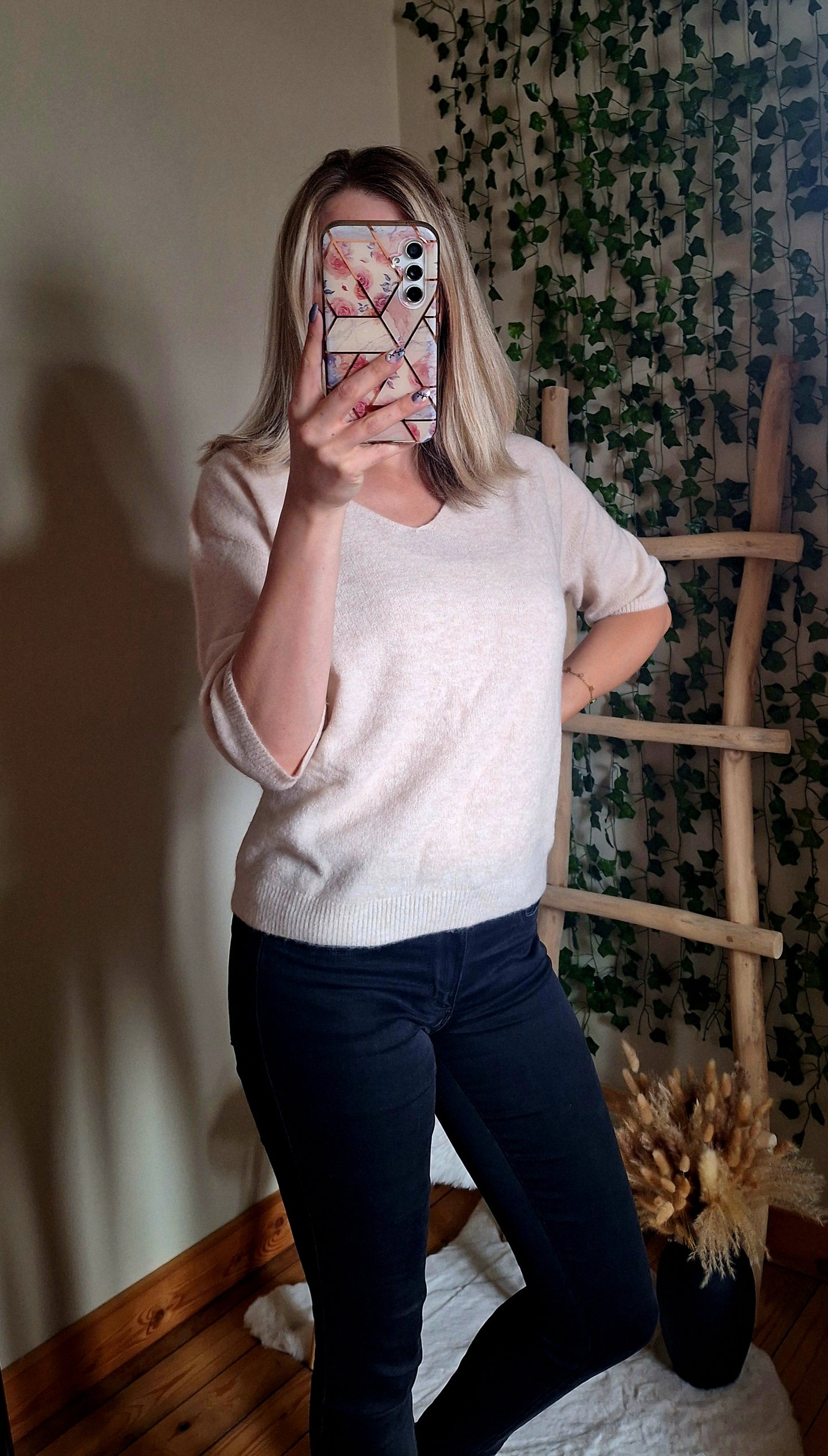 Billy Sweater V-Hals | Beige