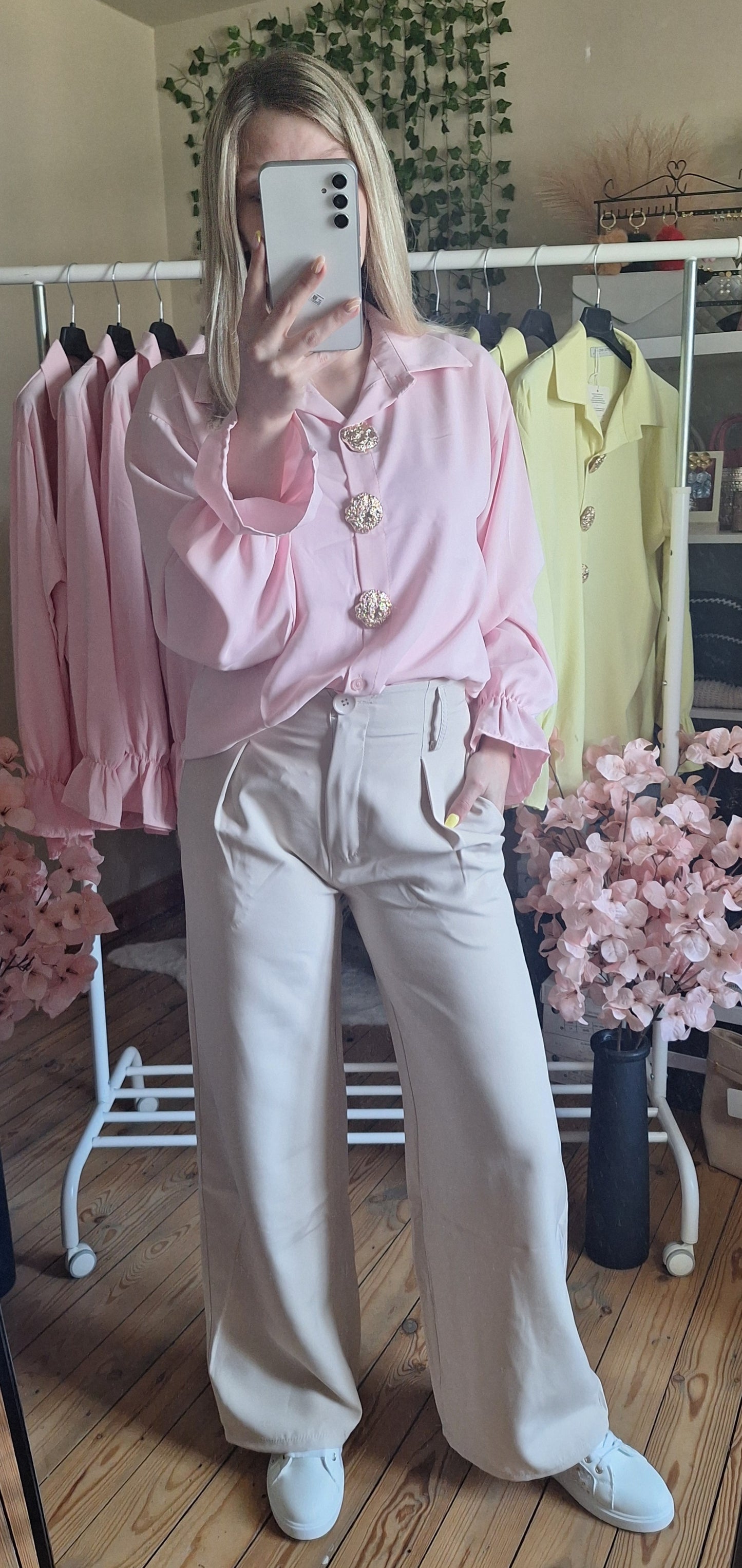 Wide Leg Pants | Beige