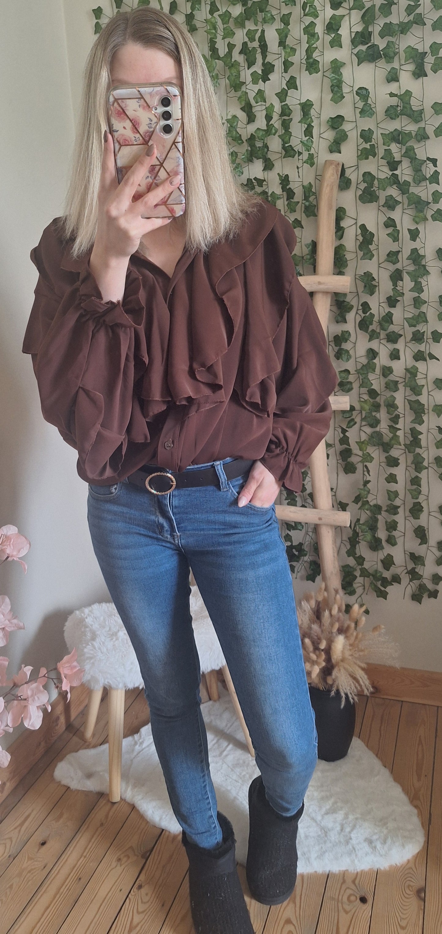 Chiara Ruffle Blouse | Chocolat
